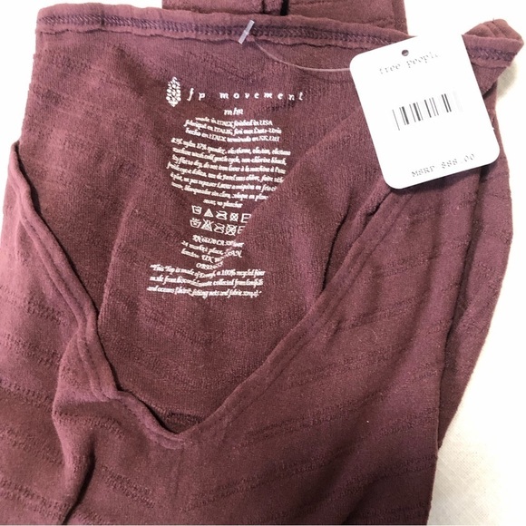 Free People Movement Gone Adrift Seamless Long Sleeve Red Night New Medi… - Picture 8 of 8